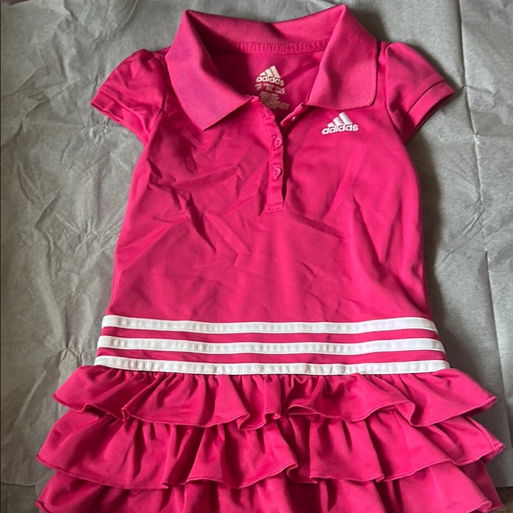 Adidas Pink Ruffled Dress